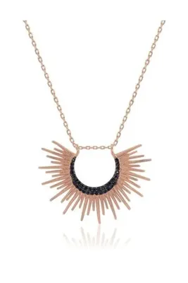 Söğütlü Silver Kadın Güneş Rose Kolye SGTL3450