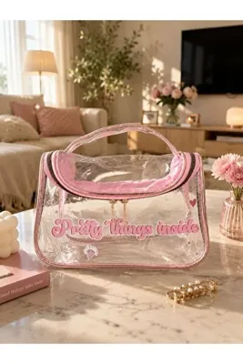 4nio Pretty Things Şeffaf Makyaj&Plaj Çantası
