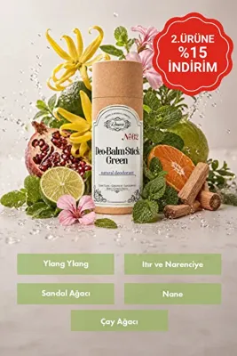 Rosece Deo Balm Stick Green | Doğal Koltuk Altı Deodorant Roll On Vegan | Unisex 60 ml