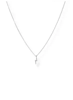 Joy Of Jade Blitz Şimşek Pendant Kolye 1 mikron 18 Ayar Altın/Rodyum Kaplama (925 Ayar Gümüş Üzerine)
