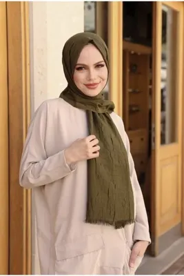 Mides scarf Bambu Siyah Renk Şal-haki