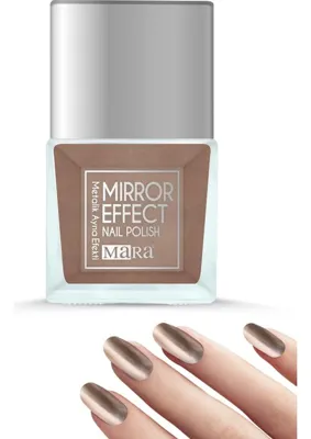 Mara Bronz Renkli Metalik Ayna Efekli Oje 15 ml Tek Kat Kapayıcı Özellik İle Hızlı Kurur