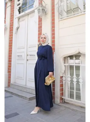 Kadeem Giyim Aslım Abaya Lacivert- 9034