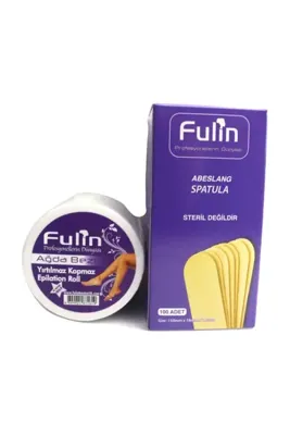 Fulin Spatula 100 Adet + Ağda Bezi Seti 80 mt