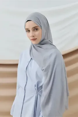 Modakaşmir bambu şal açık gri