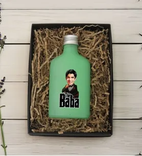 Bk Gift Hediye Kutulu Kişiye Özel The Baba Karikatürlü Yeşil Tasarım Cam Şişede 200 ml Kolonya-5, Babaya Hediye, Babalar Günü Hediyeleri, Hediyelik Baskılı Kolonya