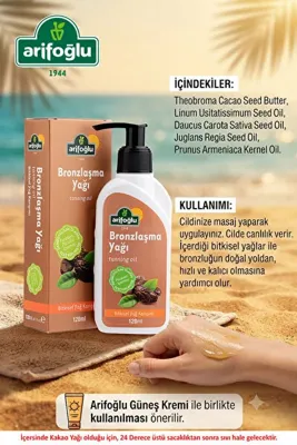 Arifoğlu Bitkisel Bronzlaşma Yağı 120 ML