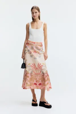 H&M Keten Karışımlı Kloş Etek