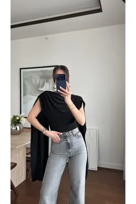 sinem kıvanç YAKA DETAYLI BODYSUİT BLUZ
