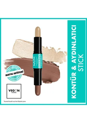 NYX Professional Makeup Wonder Stick Universal Light Çift Taraflı Krem Kontür & Aydınlatıcı Stick