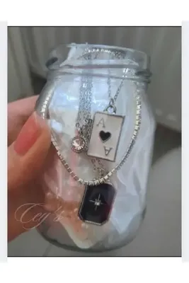 Cey's fashion Yıldızlı Kolye Gizemli Süpriz Takı Kavanozu Silver Kupa As Kolye ( 6 ÜRÜN )