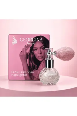 mazhar Georgina Beyaz & Silver Glitter Toz Sprey , Yüz Ve Vücut Simi Işıltlı