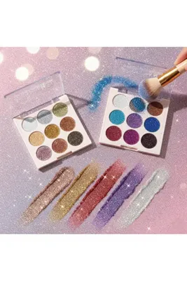 Ttt 9 Renk Glitter Diamond Far Paleti - 2'li Set