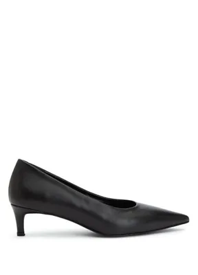 Divarese Siyah Deri Stiletto