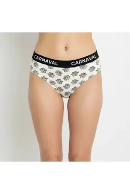 CANMODA Tembel Hayvan Desenli Renkli Premium Kadın Brazilian Külot %95 Pamuk %5 Elastan