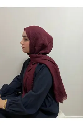 shop Bordo Bürümcük şal