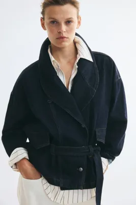 H&M Şal Yakalı Kot Ceket