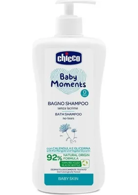 Chicco Baby Moments Göz Yakmayan Yenidoğan Saç ve Vücut Şampuanı 500 ml