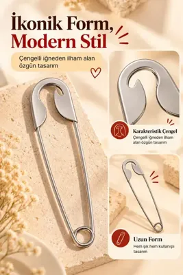 FLY LIFE Çengelli İğne Modeli Topuz Tokası – Gümüş