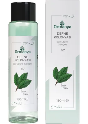 ORMANYA Defne Kolonyası 180 ml 80 Derece Ferahlatıcı Koku ile Dökme Kolonya