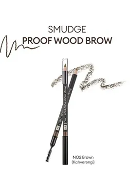 Missha Bulaşmayan Kalıcı Doğal Kaş Kalemi Smudge Proof Wood Brow No.2 (BROWN)
