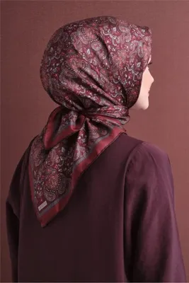 Armine Sura İpek Eşarp Bordo