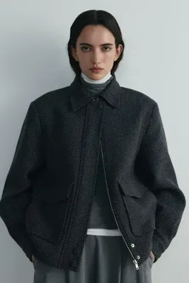 Suud Collection Füme Alder Kaşe Bomber Ceket