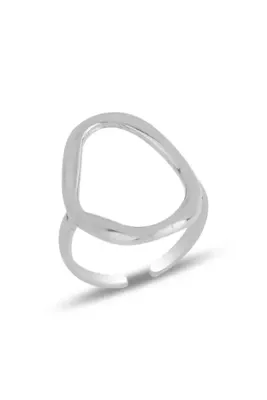 Söğütlü Silver Gümüş Rose Ayarlamalı Oval Yüzük Sgtl11820rose