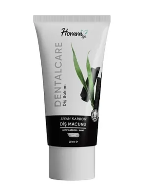 Homm Life Homm Bitkisel Karbon Diş Macunu Siyah 20 ML