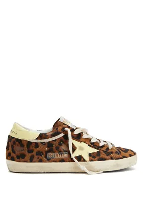 Golden Goose Super Star Leopar Desenli Kadın Deri Sneaker