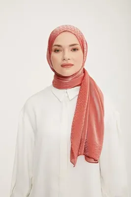 Armine Işıltılı Logo Detaylı Şal Narçiçeği Rengi