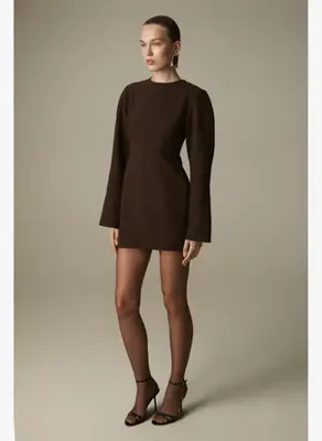 Vatkalı Curved mini elbise