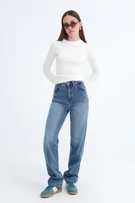 Addax Wide Leg Jean Pantolon PN1070