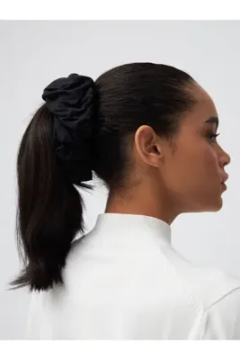 Femple Modest Bambu Fitilli Saç Tokası | Renk: Siyah | Scrunchie