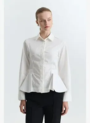 Antioch Peplum Poplin Gömlek