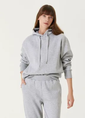 Amour et Naturel Gri Kapüşonlu Sweatshirt