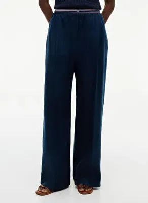 Tommy Hilfiger Lacivert Kadın Pantolon WW0WW50123C1G