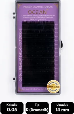 Ocean 0.05d Dramatik Kıvrım Mix Soft Eyelash Doğal İpek Kirpik 16'lı