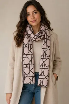 Sebir Moda Cannage Desenli Triko Atkı