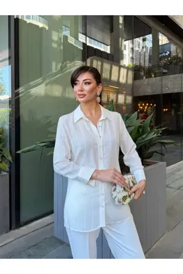 Nadrina Özel Tasarım Düğmeli Gömlek