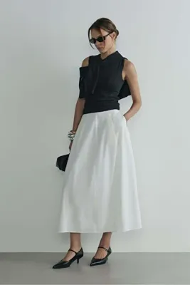 Suud Collection Beyaz Lade Balon Etek