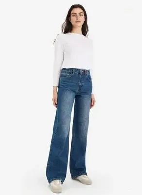 Defacto Straight Wide Yüksek Bel Düz ve Geniş Paça Jean Pantolon G8848AX26SP