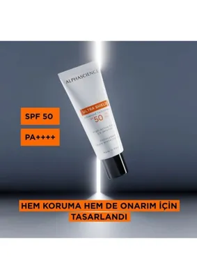 Alphascience Ultra Shıeld Spf 50, Pa++++ Suya Dayanıklı Geniş Spektrumlu Güneş  Koruyucu