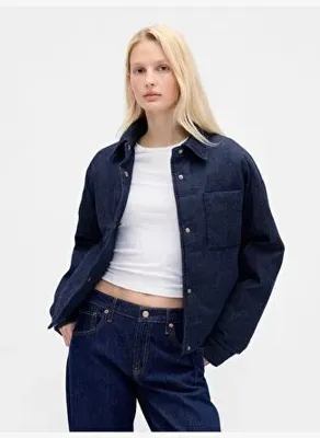 GAP Denim Şişme Puffer Şişme Ceket 