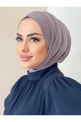 Genel Markalar Kadın Tesettür Vizon Çıtçıtlı Boyunluk Hijap Bone Model Eşarp Şal Çıtçıtlı