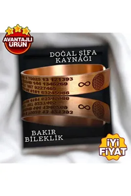 gulflower nude Kadim Sayılar Sayı Sekansları Sonsuzluk Ve Yaşam Çiçeği Bakır Şans Bilekliği