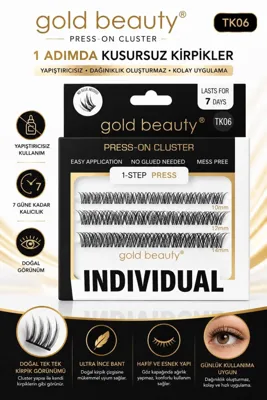 Gold Beauty Indıvıdual Kirpik Kendinden Yapışkanlı Takma Kirpik - Tek Tek Kirpik