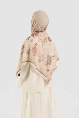 Lemaye Vintage Flora Desenli Soft Omuz Eşarbı