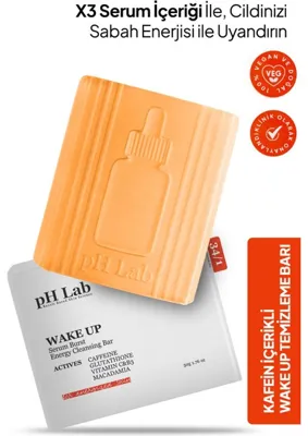 Ph Lab Phlab Wake Up Yüz Temizleme Barı, Kafein Serumu Etkili Şişkinlik Azaltıcı Sabun