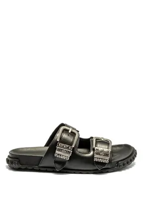Ash Twister Siyah Kadın Deri Terlik